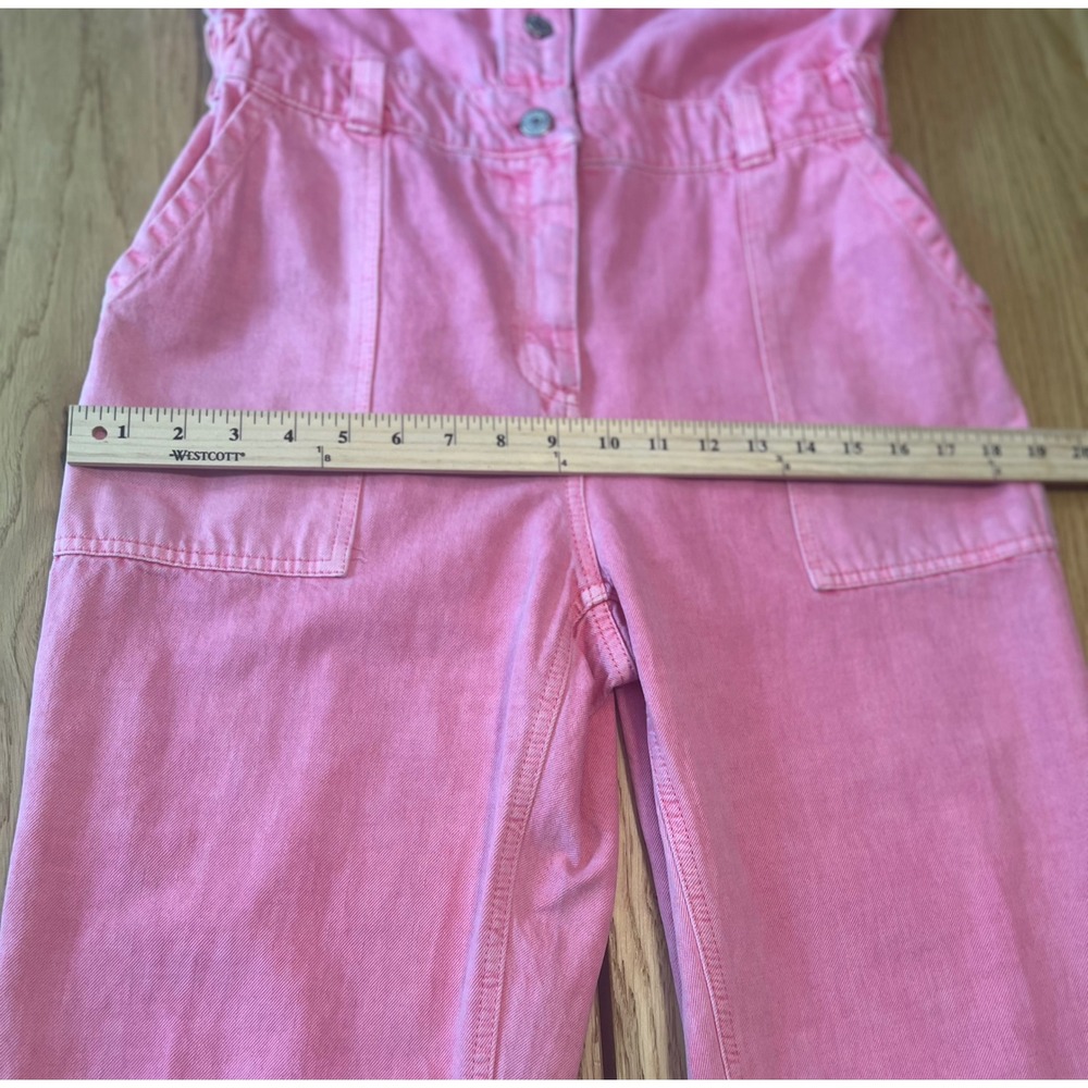 Old Navy Denim Utility Jumpsuit Womens Size S Pink Guava Workwear Boiler Suit - Picture 7 of 10